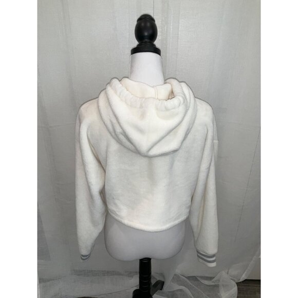 Champion Women’s Super Fleece Faux Fur Cropped Cut off PO Hoodie size XS - Picture 4 of 4